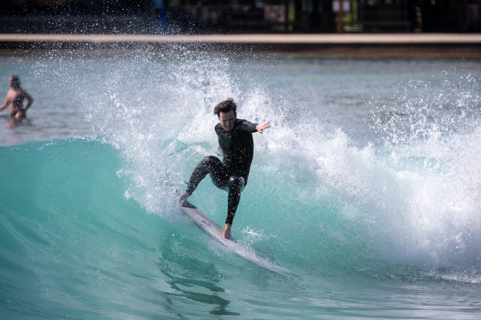 Caden Marquis, author of SurfParkGuide, at Waco Surf Park